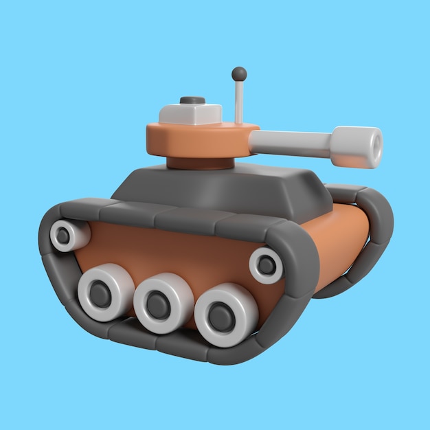 Bezpłatny plik PSD 3d ilustracja ikony czołgu