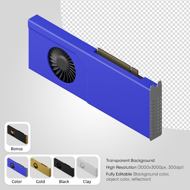 Bezpłatny plik PSD 3d karta gpu