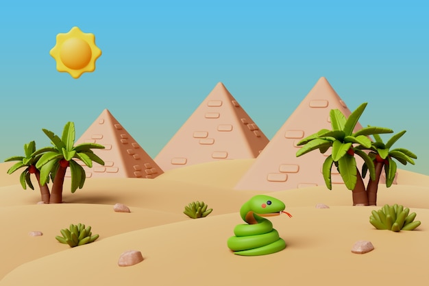 3d rendering egipskiej ilustracji