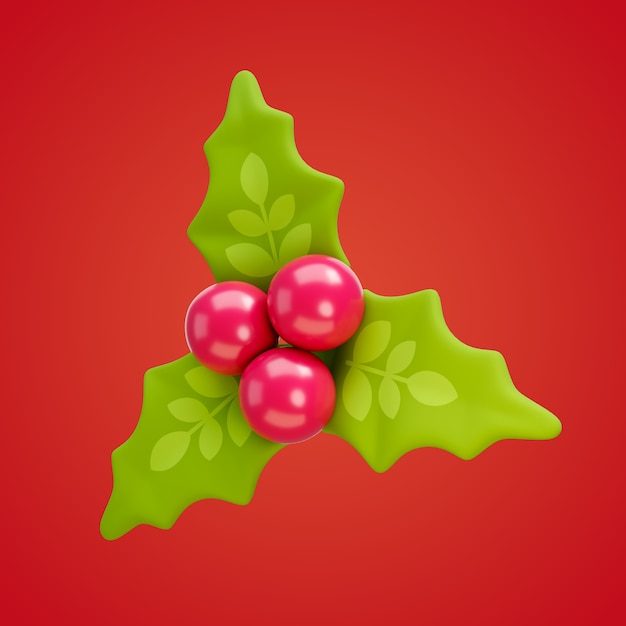 3d rendering projektu ikony mistletoe