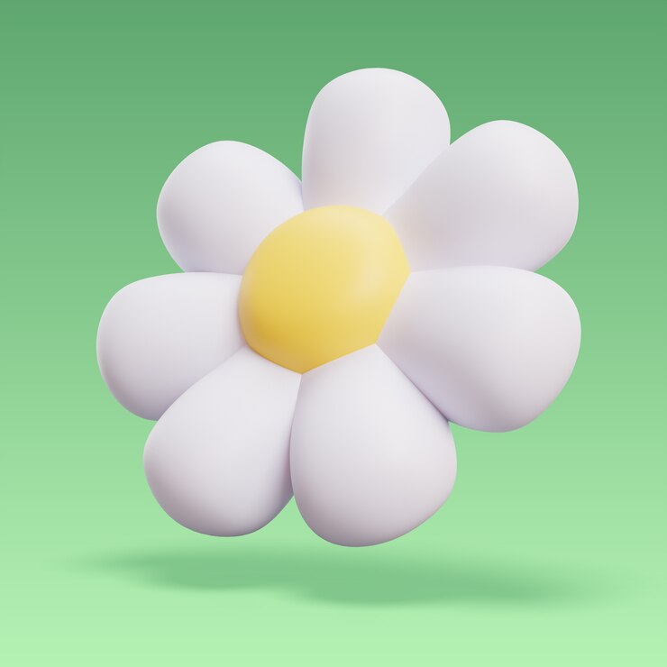 Bezpłatny plik PSD 3d renderowanie ikony kwiatów