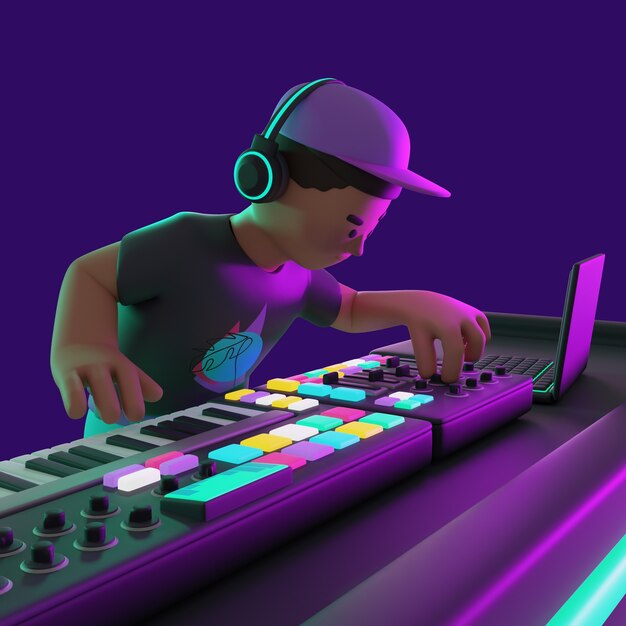 3d renderowanie postaci dj