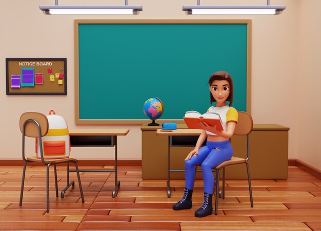 3D renderowanie postaci studenta