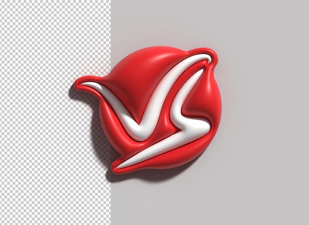 Bezpłatny plik PSD 3d renderowanie vs logo listu firmy