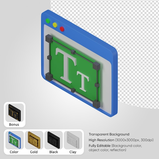 Bezpłatny plik PSD 3d tekst internetowy