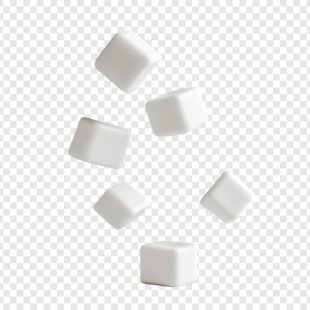 Abstrakcyjne białe kostki spadające minimalistyczny render 3D