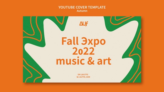 Bezpłatny plik PSD abstrakcyjny jesienny szablon okładki youtube