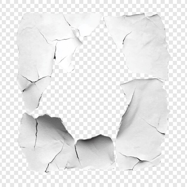Abstrakt Rozdarta ramka papierowa Obraz w skali szarości