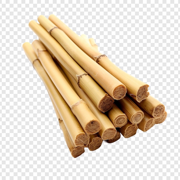Bezpłatny plik PSD bambusowe kije używane do szczypania żywności z selektywną izolacją na przezroczystym tle