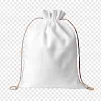 Bezpłatny plik PSD białe opakowanie torby z sznurkiem wyizolowanym na przezroczystej tle