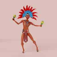 Bezpłatny plik PSD brazylijscy tancerze karnawałowi