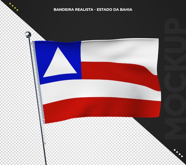 Bezpłatny plik PSD brazylijska flaga państwowa 3d realistyczna bahia brazylia.