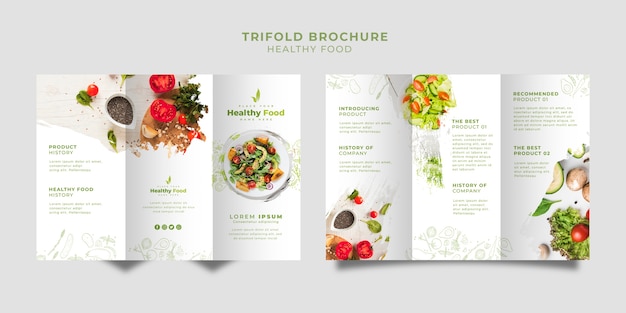 Broszura restauracja trifold zestaw szablonów