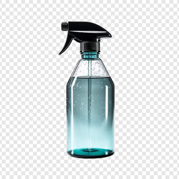Bezpłatny plik PSD butelka z rozpylaczem izolowana na przezroczystym tle