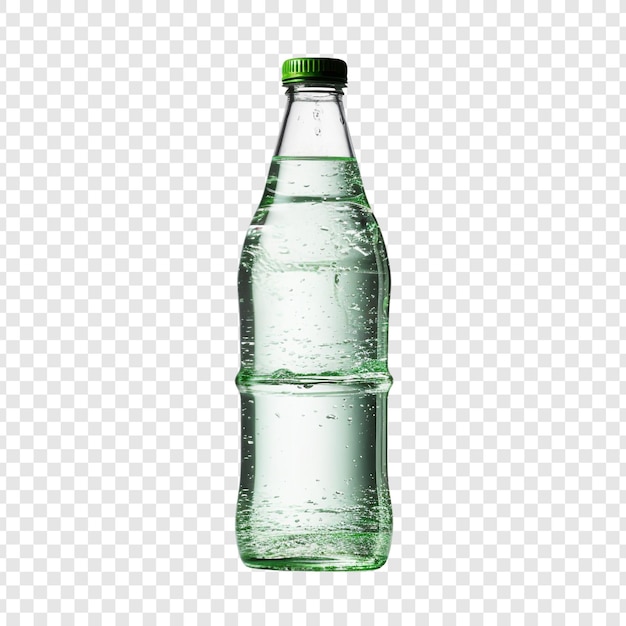Bezpłatny plik PSD butelka z wodą gazowaną izolowana na przezroczystym tle