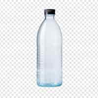 Bezpłatny plik PSD butelka z wodą izolowana na przezroczystym tle