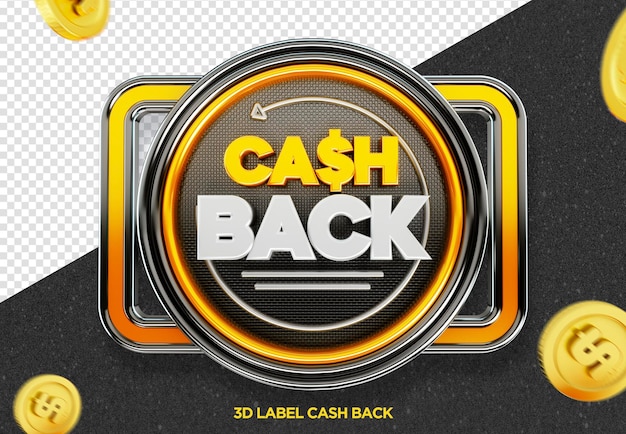 Bezpłatny plik PSD cash back 3d cash cash cash back reklama