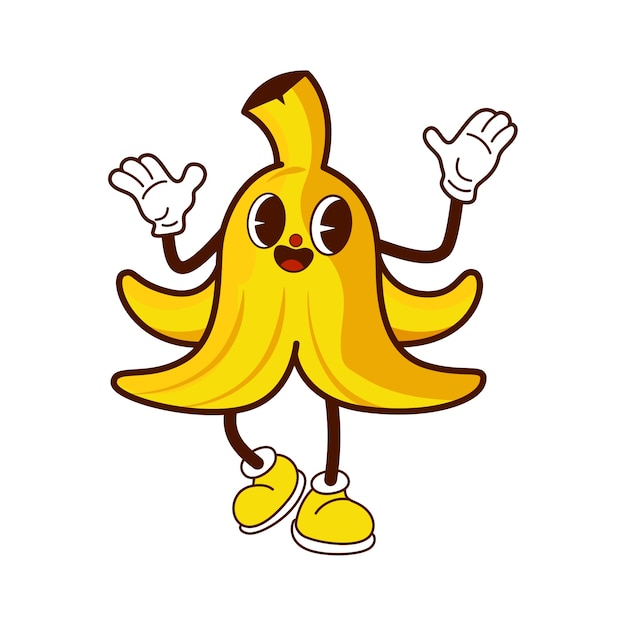 Bezpłatny plik PSD charakter bananowy wyizolowany