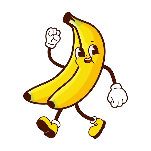 Bezpłatny plik PSD charakter bananowy wyizolowany