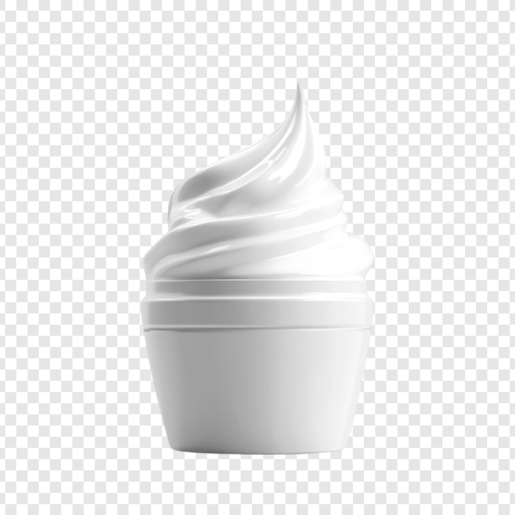 Bezpłatny plik PSD creamy swirl pyszny 3d render mrożonego jogurtu