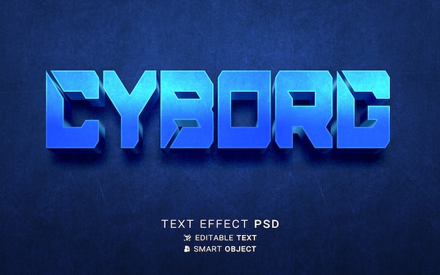 Cyborg z efektem tekstowym