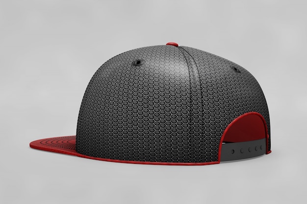 Czarny i czerwony baseball cap makieta