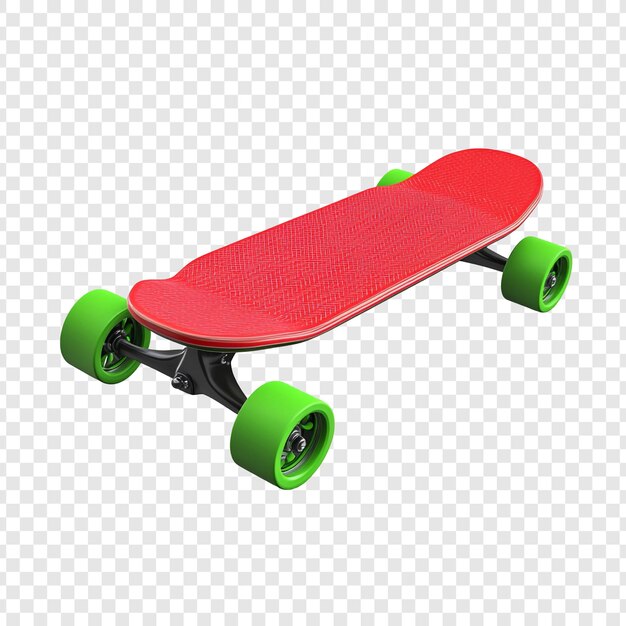 Czerwona i Zielona Longboard Skateboard