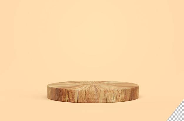 Drewniany stojak na produkty na podium pusty wyświetlacz abstrakcyjny drewniany minimalny cokół luksusowe naturalne tło do lokowania produktu renderowania 3d