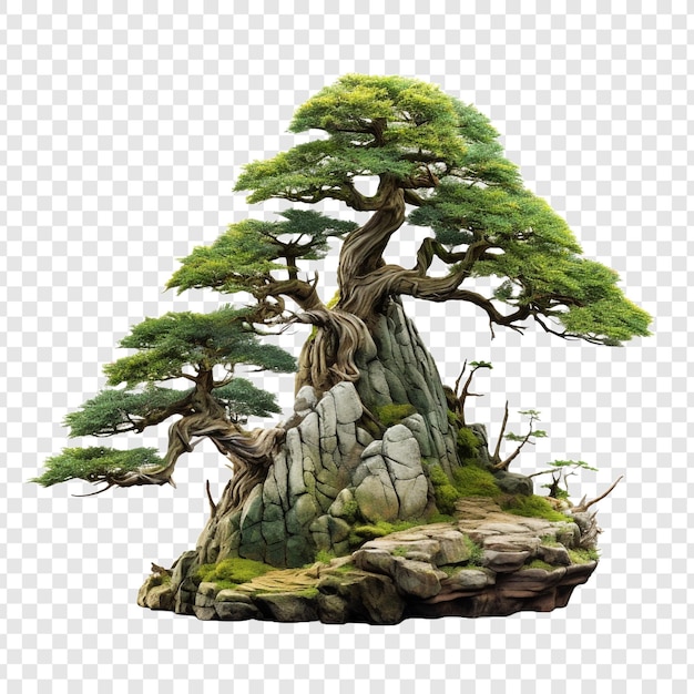 Drzewo Bonsai Izolowane Na Przezroczystym Tle