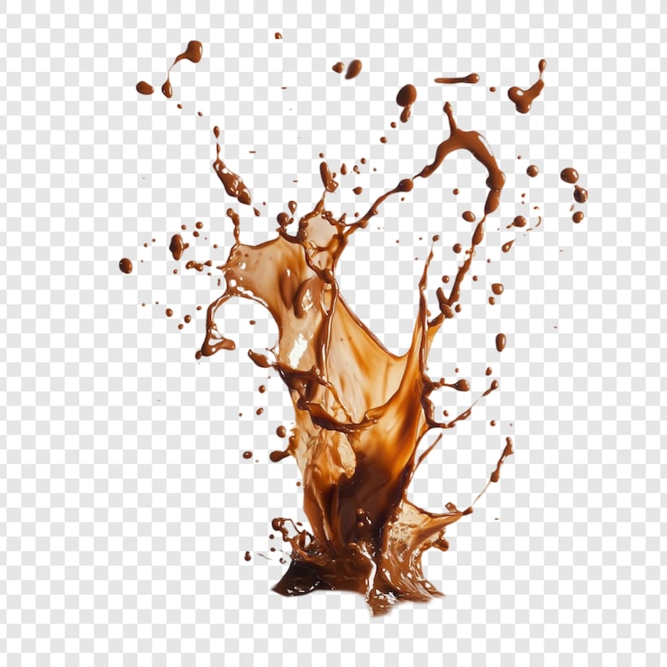 Bezpłatny plik PSD dynamic chocolate splash symfonia brązowych odcieni
