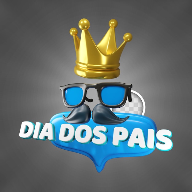 Dzień Ojca w języku portugalskim quotDia dos paisquot ilustracja 3d