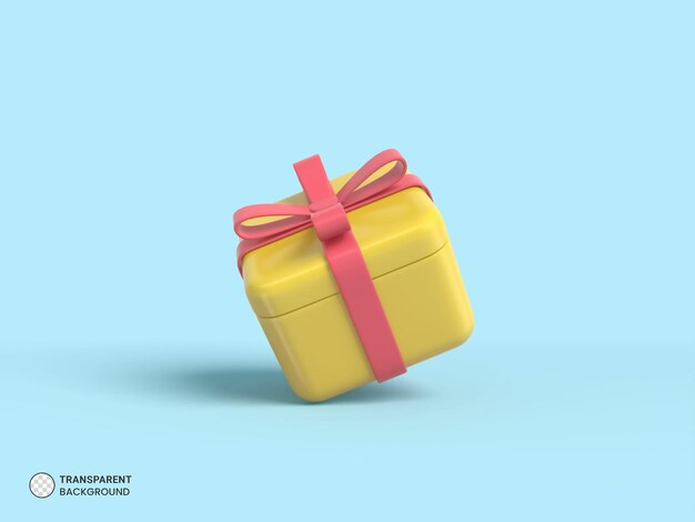E-commerce Promo Gift box ikona na białym tle renderowania 3d ilustracja