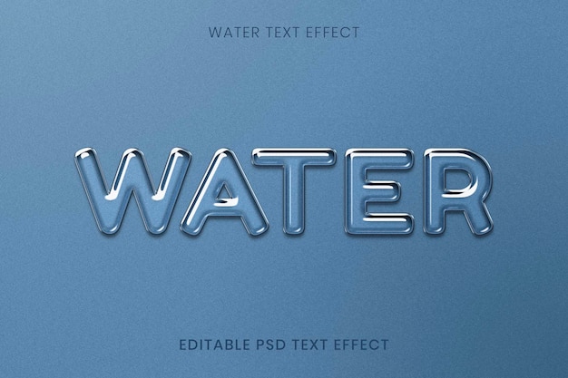 Bezpłatny plik PSD edytowalny efekt tekstowy psd w wodzie