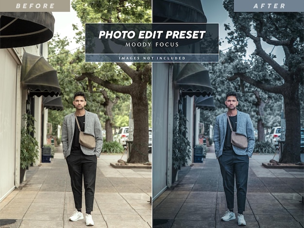 Edytowalny, Nastrojowy Filtr Do Edycji Zdjęć Na Instagramie Dla Fotografii Męskiej Premium Psd