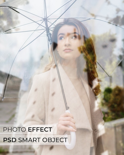 Efekt fotograficzny odbicia szkła
