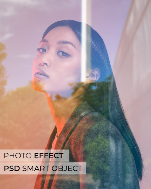 Efekt fotograficzny odbicia szkła
