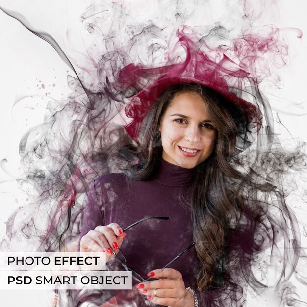 Efekt fotograficzny rozpraszania dymu