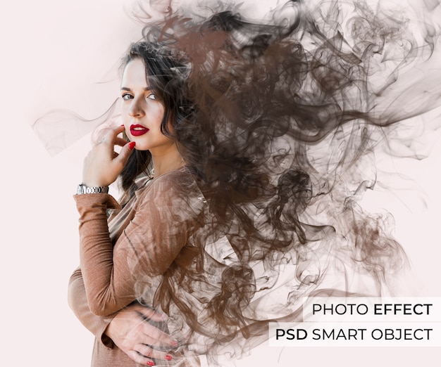 Bezpłatny plik PSD efekt fotograficzny rozpraszania dymu