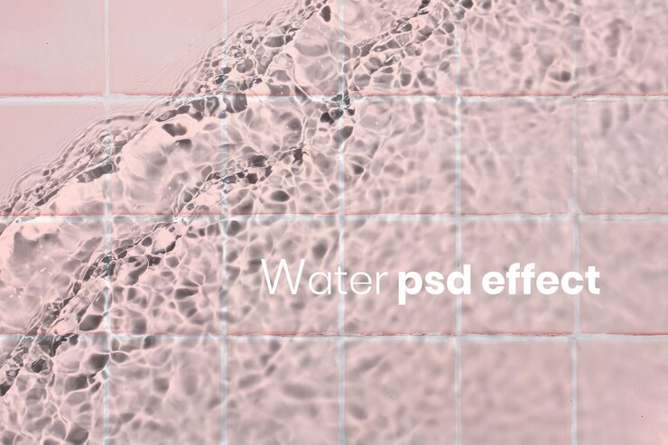 Bezpłatny plik PSD efekt psd wody, dodatek do photoshopa