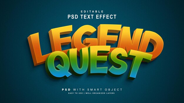 Efekt tekstowy 3D Legend Quest