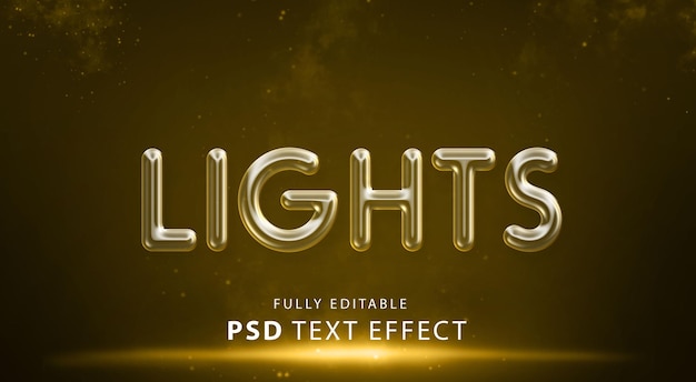 Bezpłatny plik PSD efekt tekstowy psd w stylu szkła