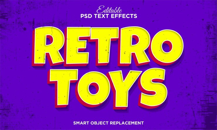 Bezpłatny plik PSD efekt tekstowy retro kreskówka