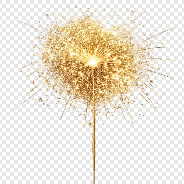 Eksplozja fajerwerków Golden Sparkler