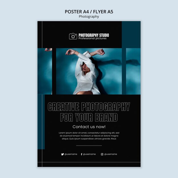 Elegancki projekt szablonu fotografii