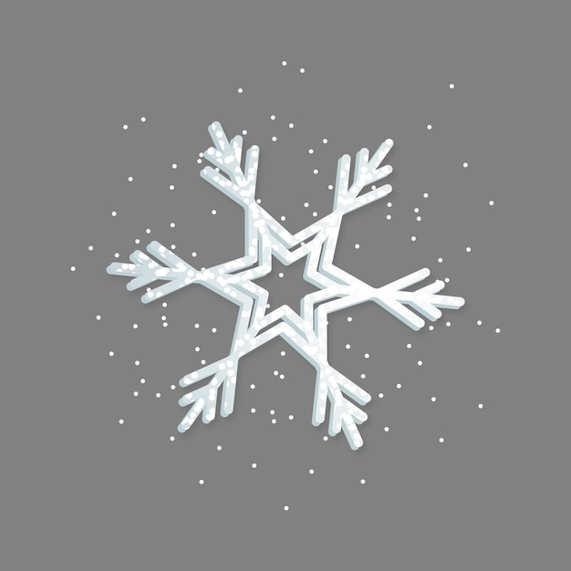 Bezpłatny plik PSD elementy płatki śniegu na białym tle
