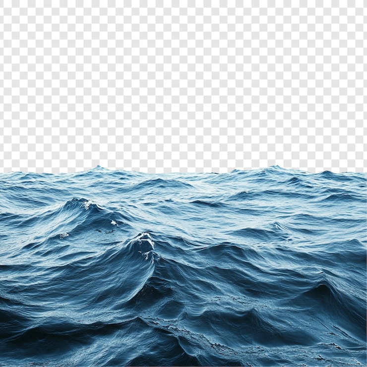 Bezpłatny plik PSD fale oceanu - fascynujący widok głębokiego niebieskiego morza
