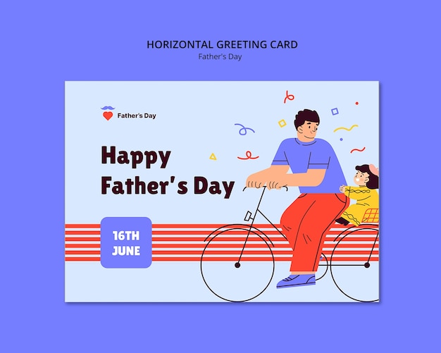 Bezpłatny plik PSD father's day celebration template