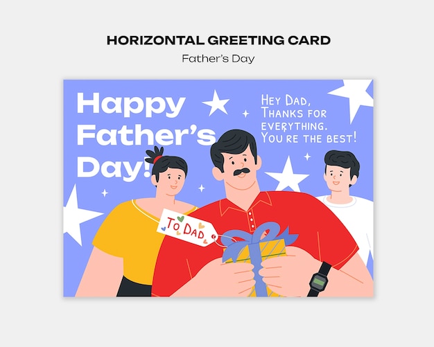 Bezpłatny plik PSD father's day celebration template