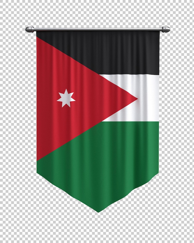 Bezpłatny plik PSD flaga jordanii