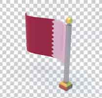 Bezpłatny plik PSD flaga kataru po prawej stronie